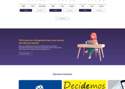 Page d'accueil - Plateforme web de votation citoyenne