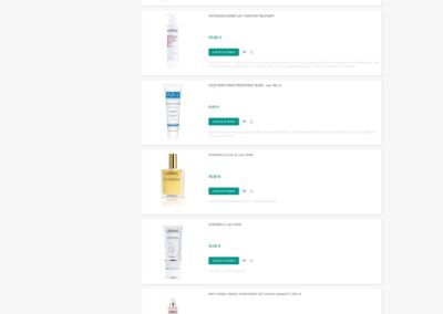 Page categories en mode liste pharmacie en ligne