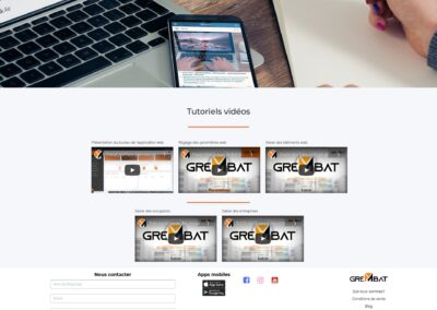Tutoriels vidéo site web - Plateforme web et mobile de gestion de travaux