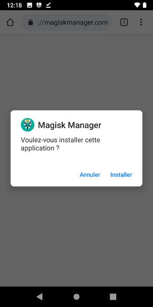 Ouvrir Magisk Manager