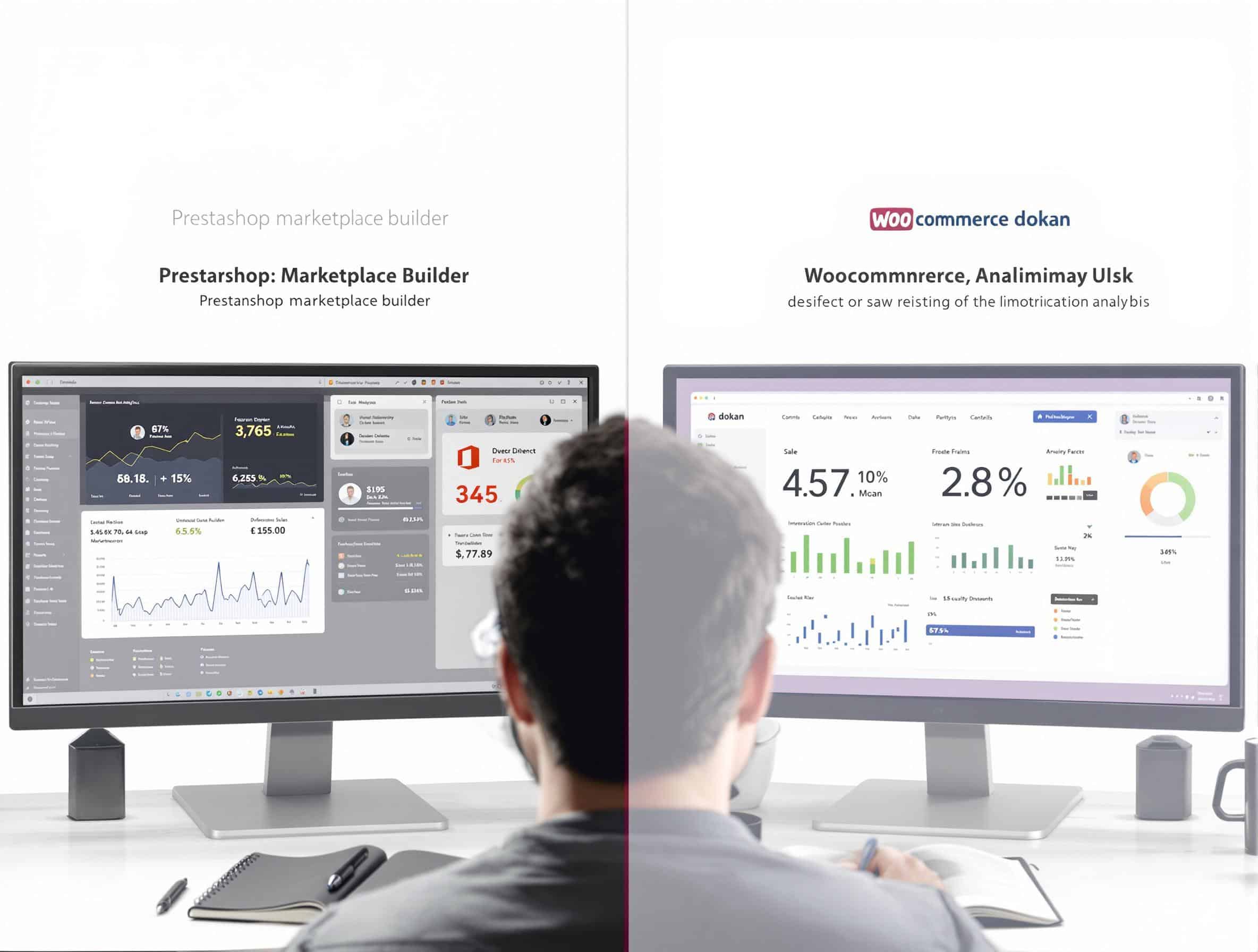 Avantages et inconvénients des marketplaces Prestashop Marketplace Builder et WooCommerce Dokian