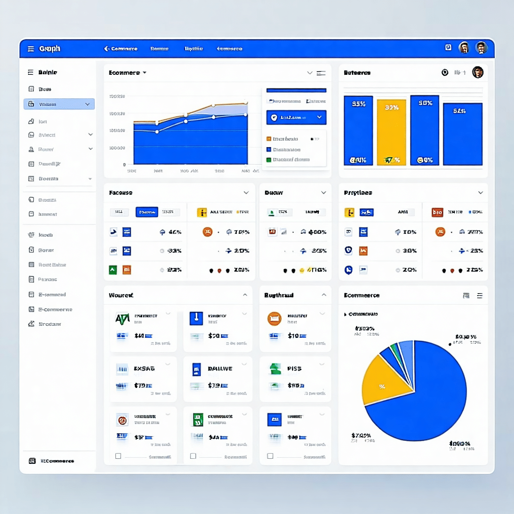 Tableau de bord comparatif des performances entre plateformes e-commerce