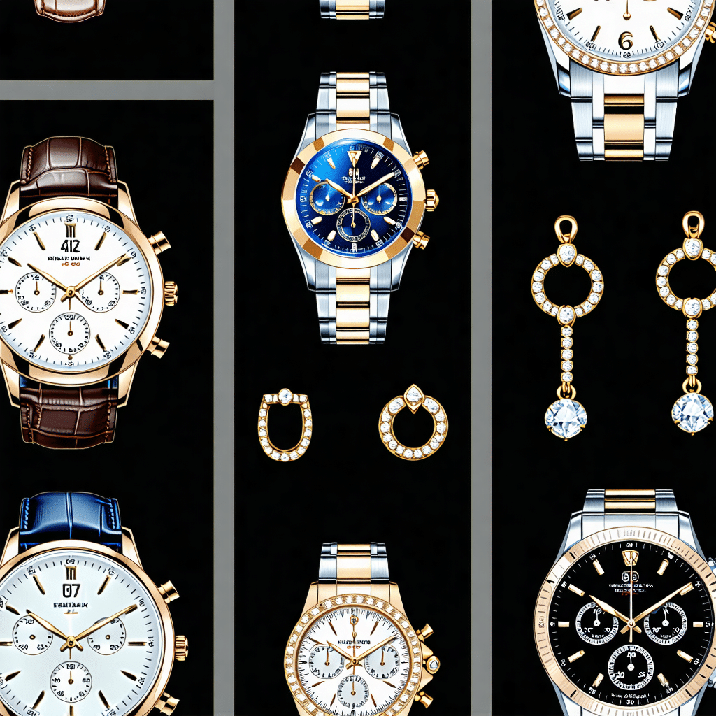 Interface de catalogue premium pour produits de luxe avec navigation sophistiquée