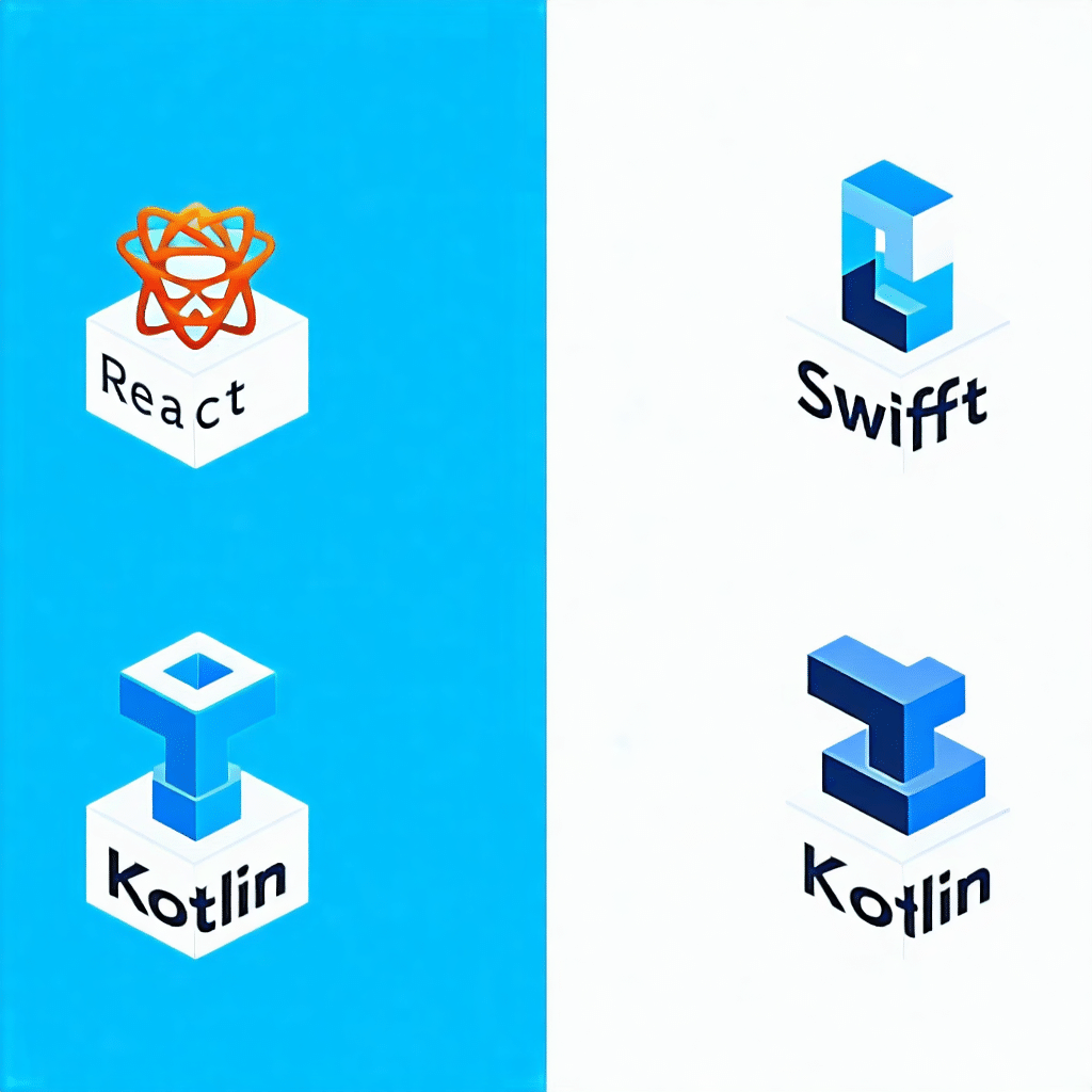 Comparaison visuelle des principaux frameworks de développement mobile