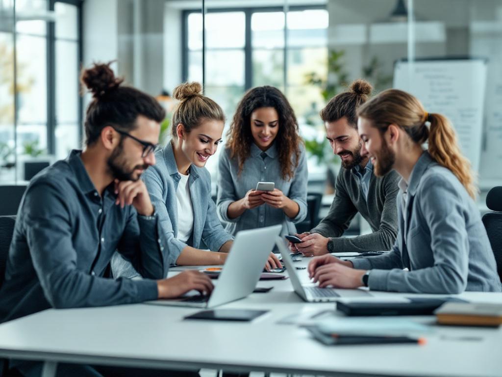 Équipe de développeurs belges travaillant sur un projet d'application mobile