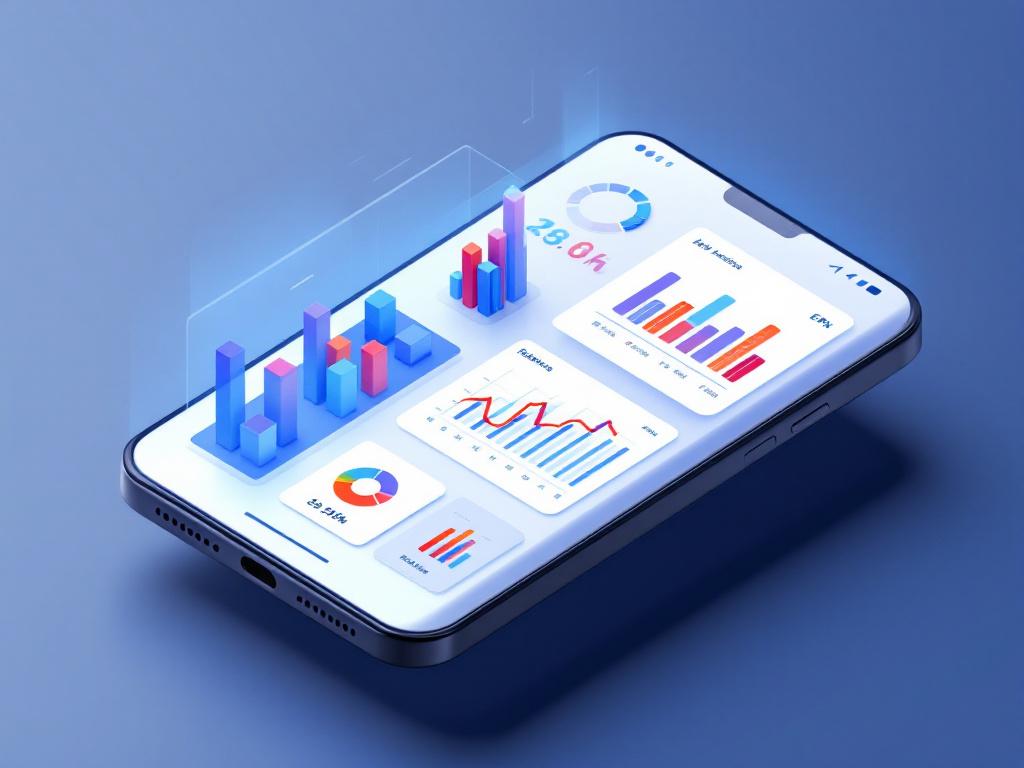 Interface d'application métier React Native avec tableau de bord ERP