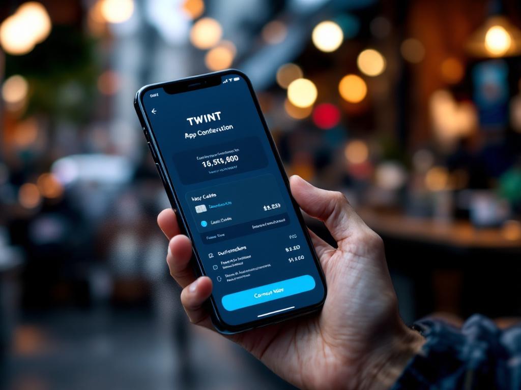 Interface de l'application mobile TWINT pour paiement instantané en Suisse