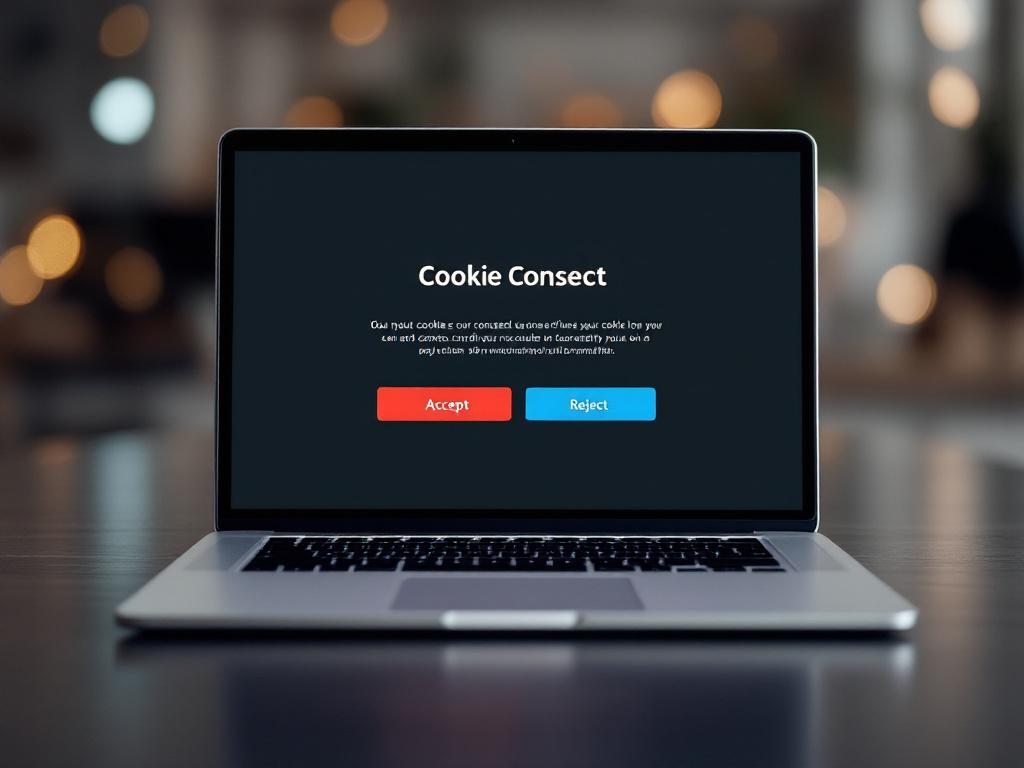 Interface de gestion du consentement aux cookies sur une boutique e-commerce