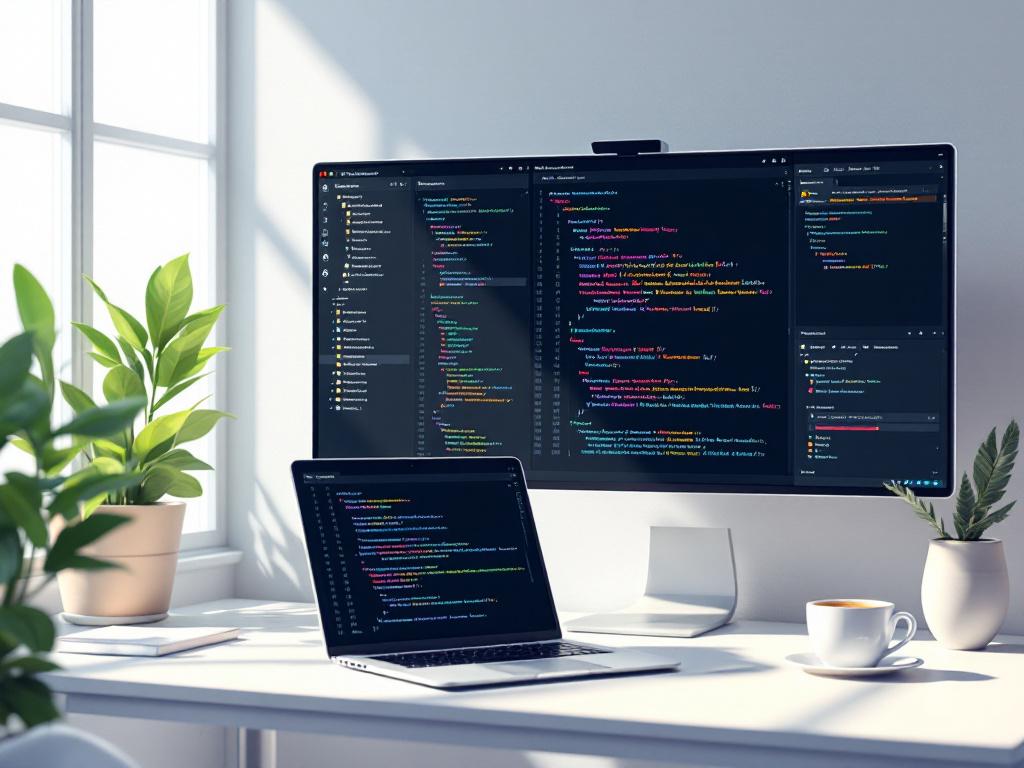 Environnement de développement Dart 3+ pour Flutter avec éditeur de code moderne