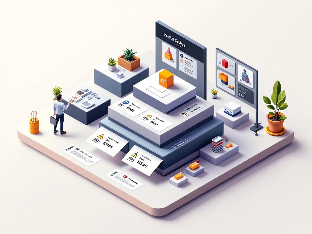 Structure de catalogue produits multi-niveaux avec tarification complexe pour distribution B2B