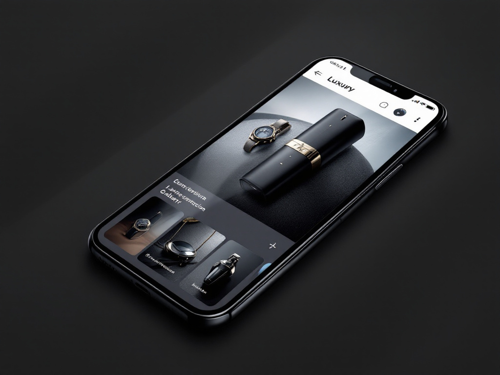 Luxury-mobile-app-interface-on-premium-smartphone-elegant-dark-mode-design-sophisticated-UI-elements-Swiss-precision-minimalist-layout-professional-photography-high-quality-detailed-4k-no-text-no-numbers-no-letters