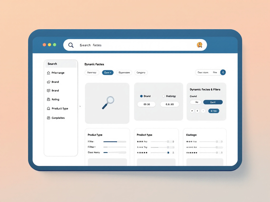 Interface de recherche avancée avec facettes dynamiques et filtres intelligents