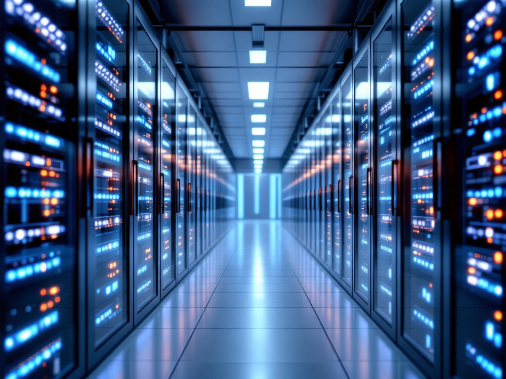 Modern-high-performance-e-commerce-server-infrastructure-sleek-data-center-with-glowing-servers-Swiss-technology-concept-professional-photography-detailed-4k-blue-and-white-lighting-clean-minimalist-design